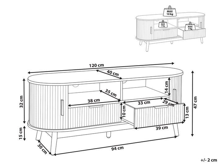 TV Stand Brown Jerred