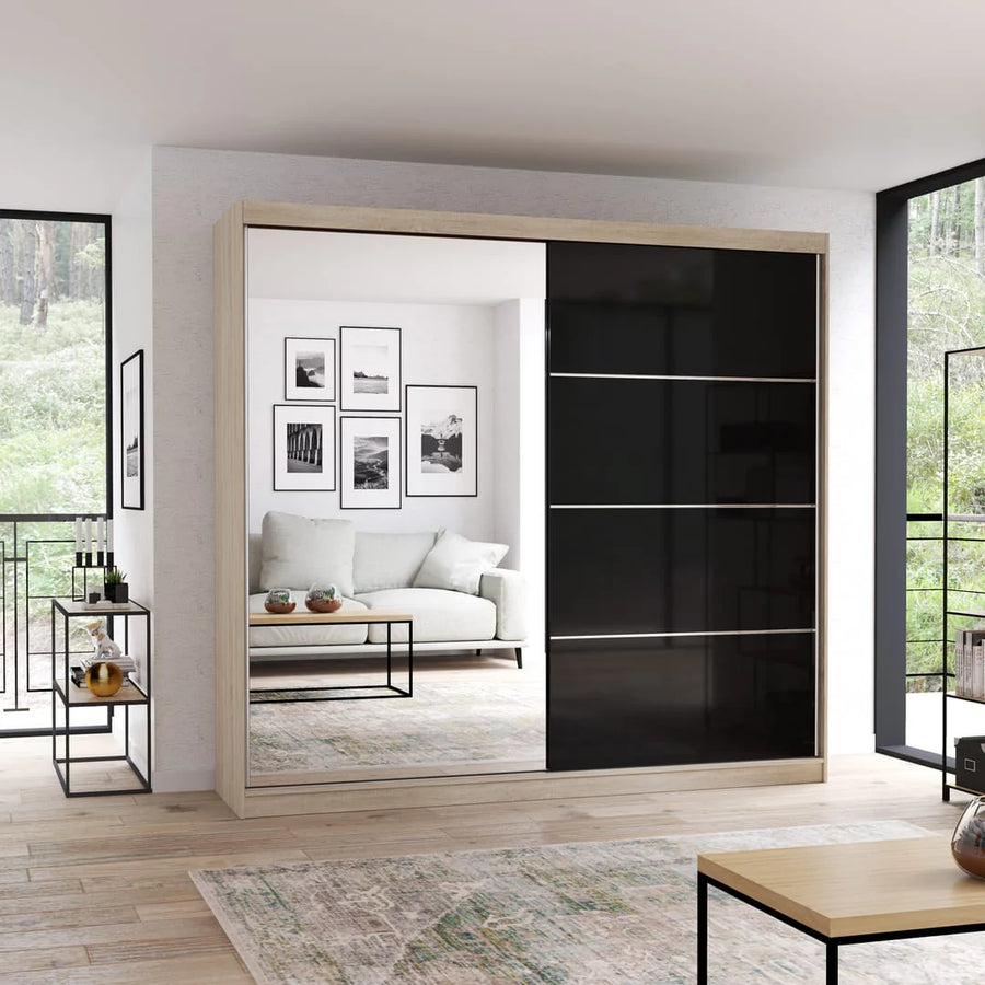 Multi 31 Sliding Mirror Door Wardrobe 233cm