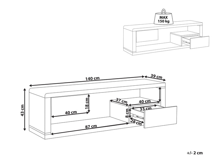 TV Stand White Chessani