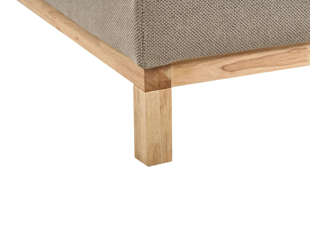 Corner Sofa 4 Seater Fabric Taupe Left Hand Seybert