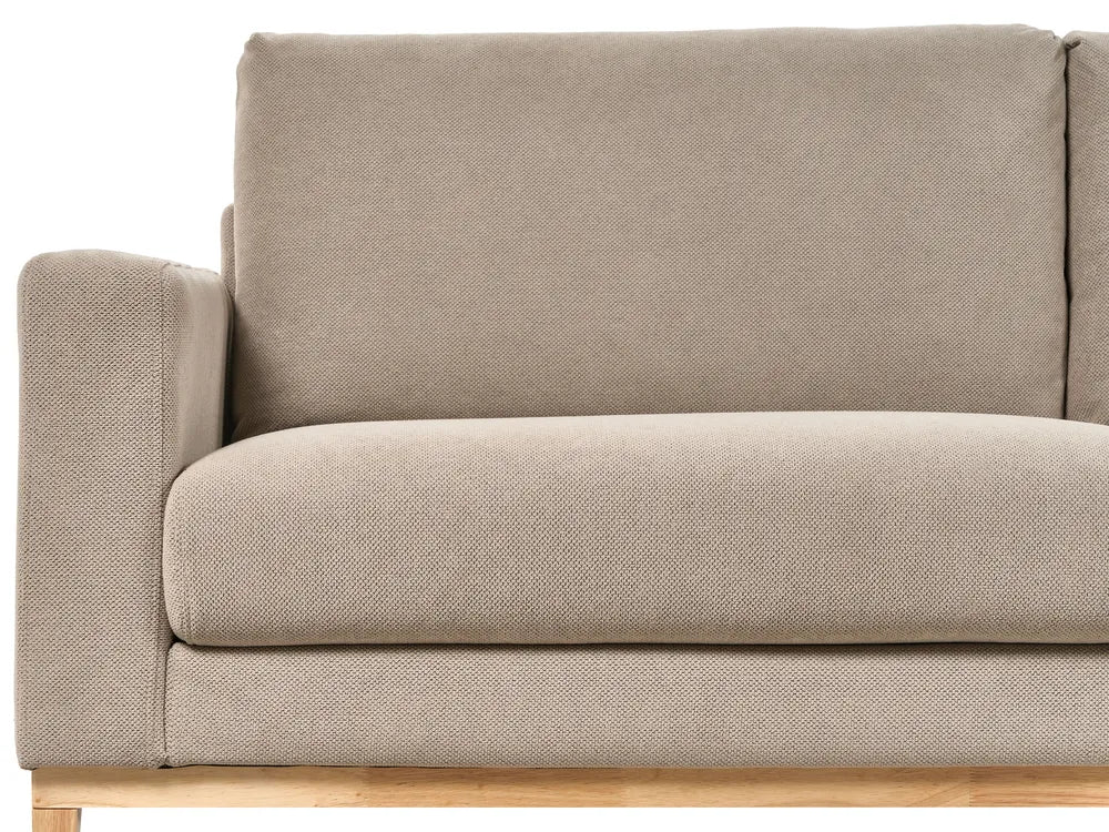 Corner Sofa 4 Seater Fabric Taupe Left Hand Seybert