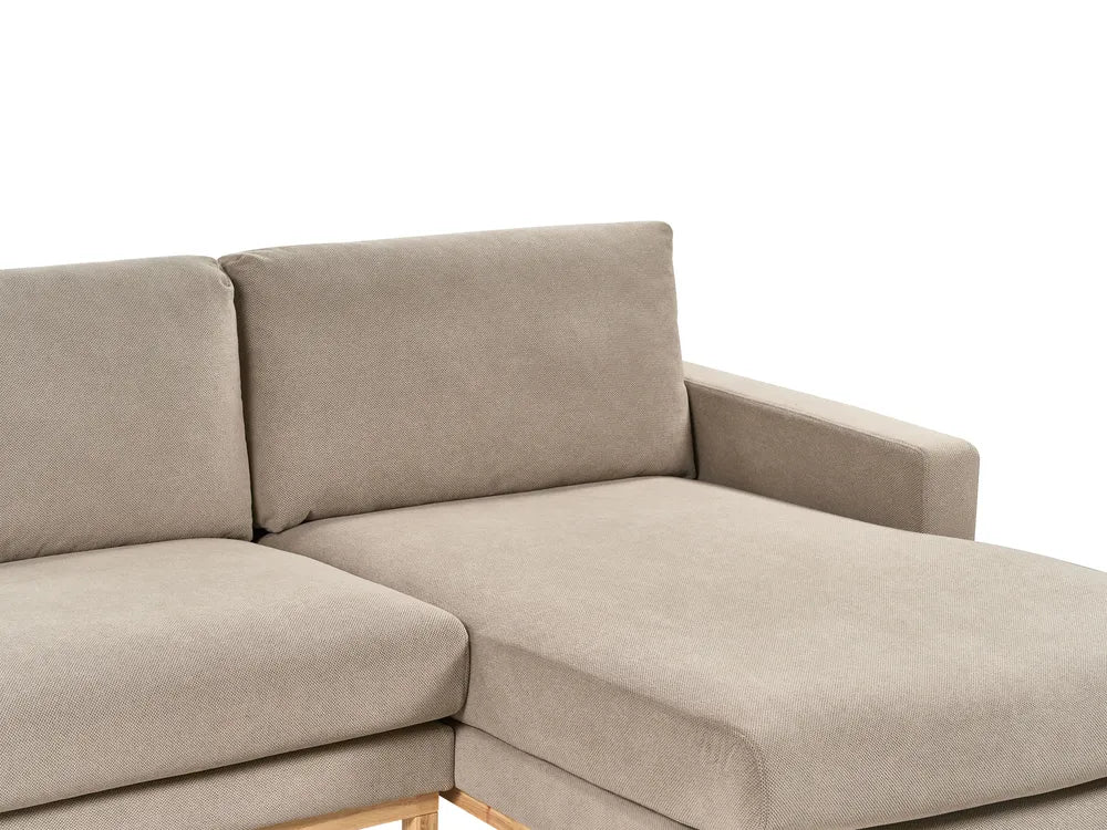 Corner Sofa 4 Seater Fabric Taupe Left Hand Seybert