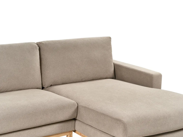 Corner Sofa 4 Seater Fabric Taupe Left Hand Seybert