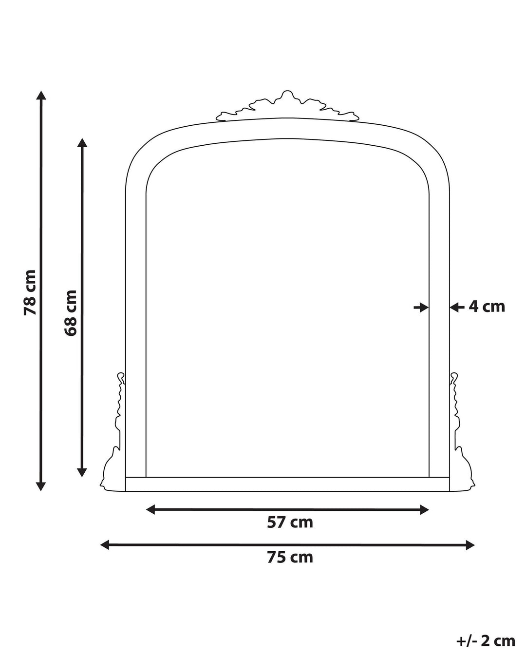 Sussey Wall Mirror Metal Gold