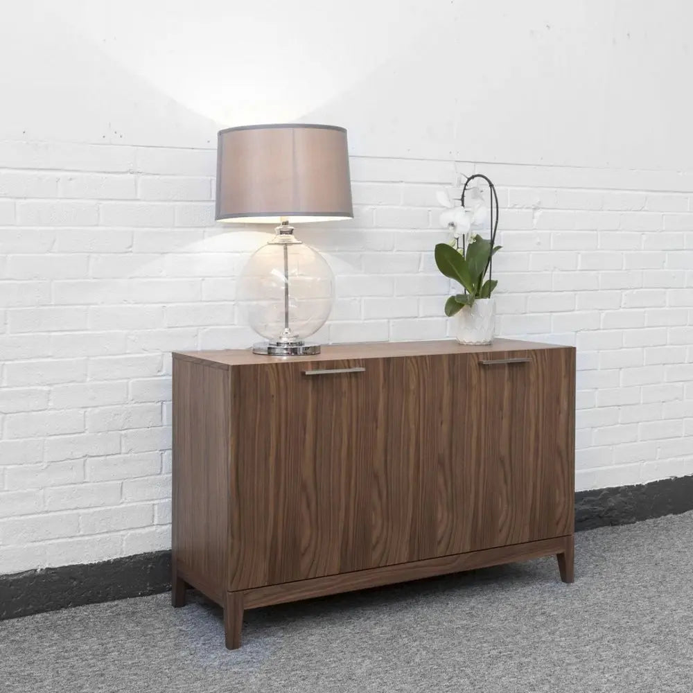 Peony Walnut Brown Oak Wood Sideboard