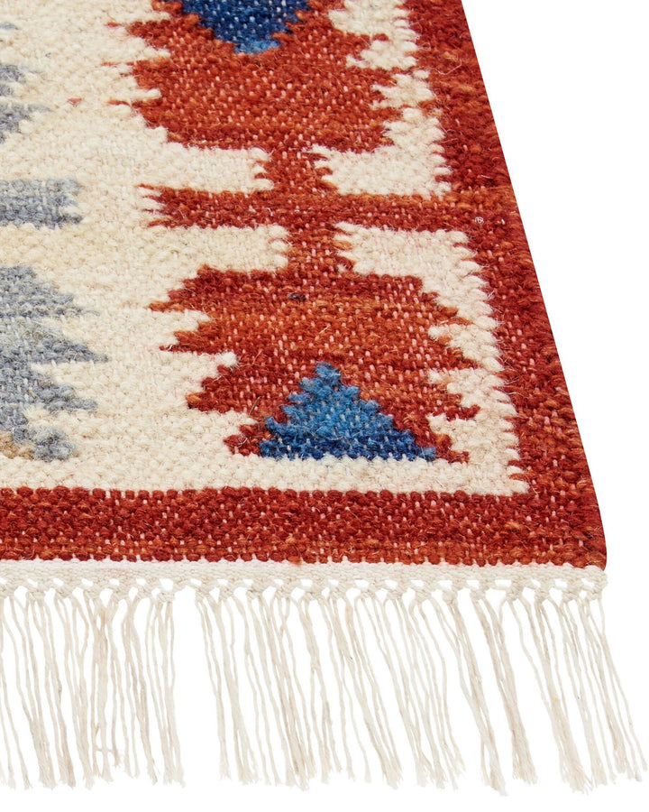 Vanashen Wool Kilim Area Rug 160 x 230 cm Multicolour