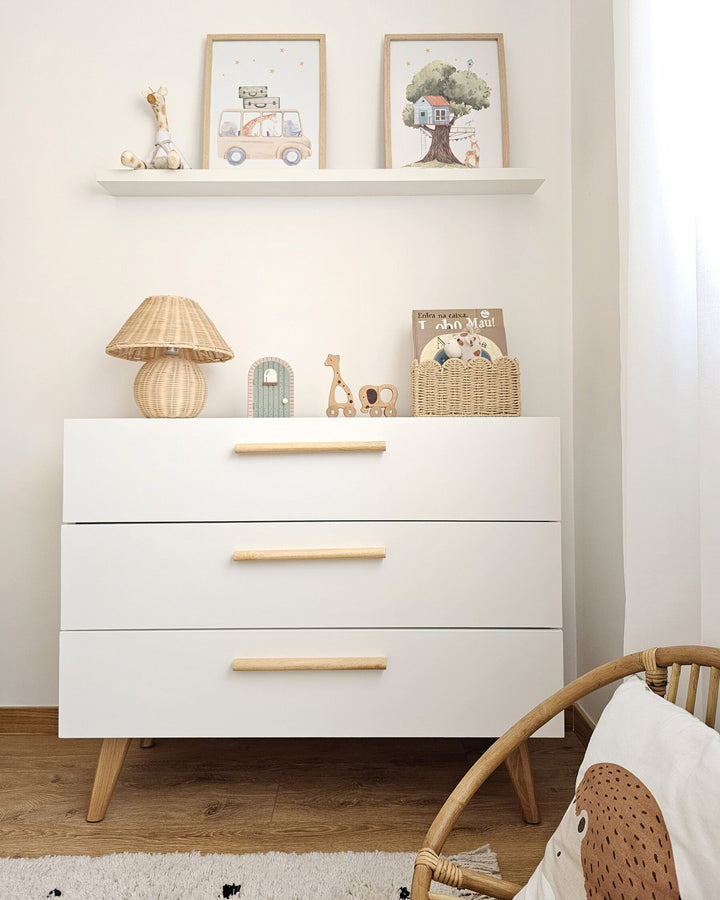 Adams 3 Drawer Chest White