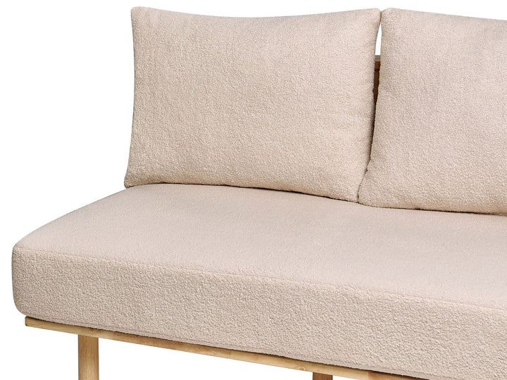 Salo 2 Seater Boucle Sofa with Table Beige