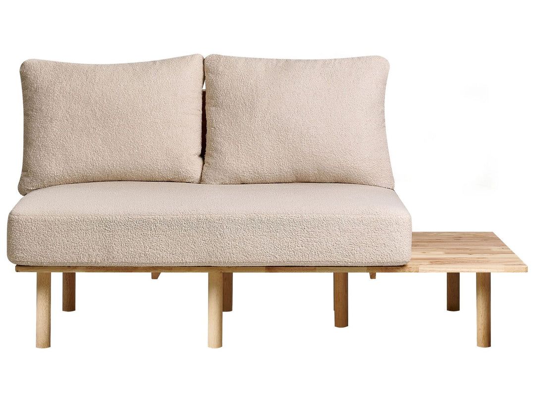 Salo 2 Seater Boucle Sofa with Table Beige