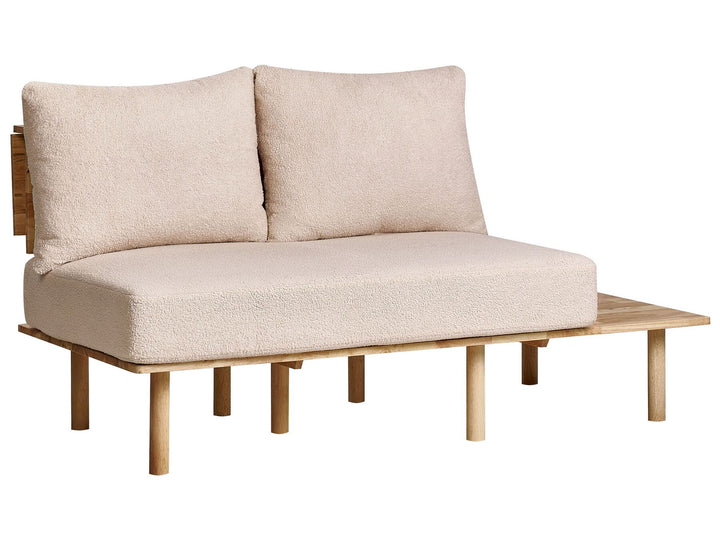 Salo 2 Seater Boucle Sofa with Table Beige