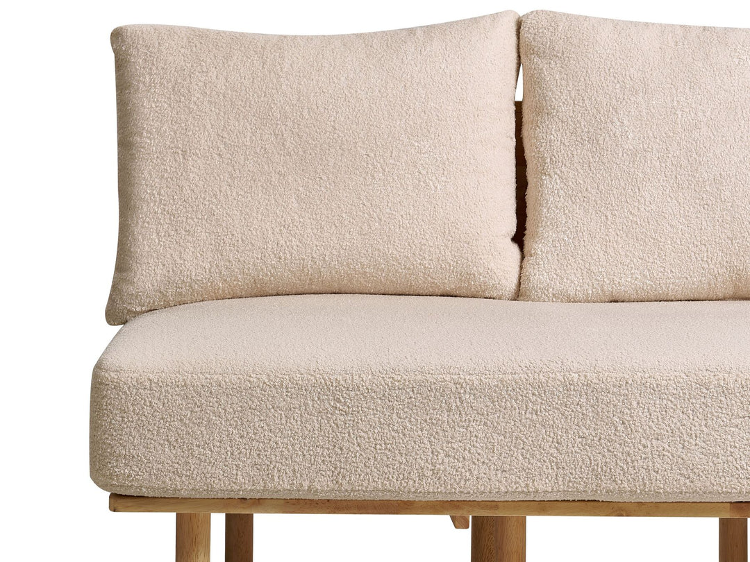 Salo 2 Seater Boucle Sofa with Table Beige