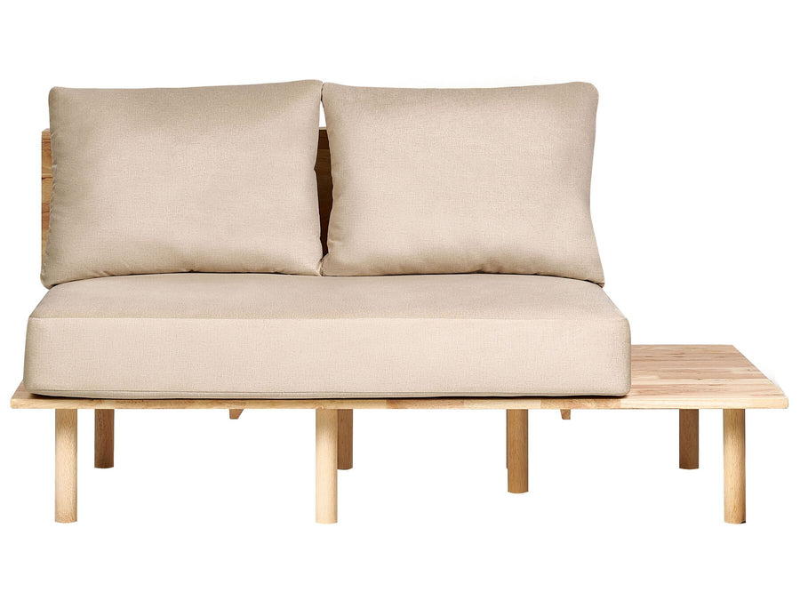 Salo 2 Seater Fabric Sofa with Table Beige