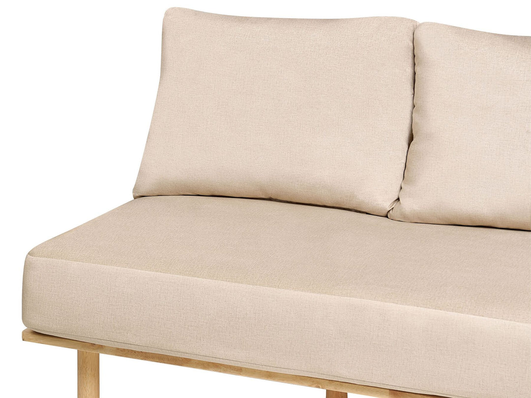 Salo 2 Seater Fabric Sofa with Table Beige