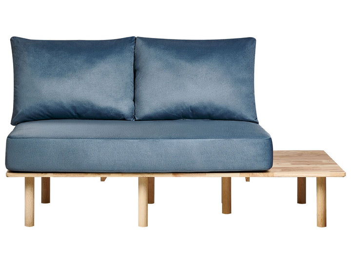 Salo 2 Seater Fabric Sofa with Table Blue