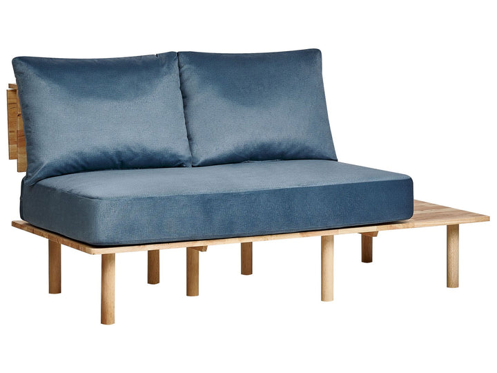 Salo 2 Seater Fabric Sofa with Table Blue