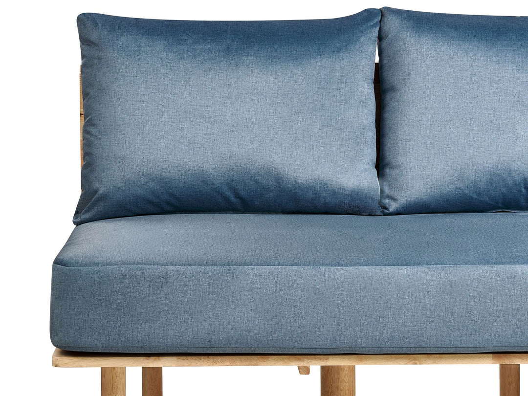 Salo 2 Seater Fabric Sofa with Table Blue