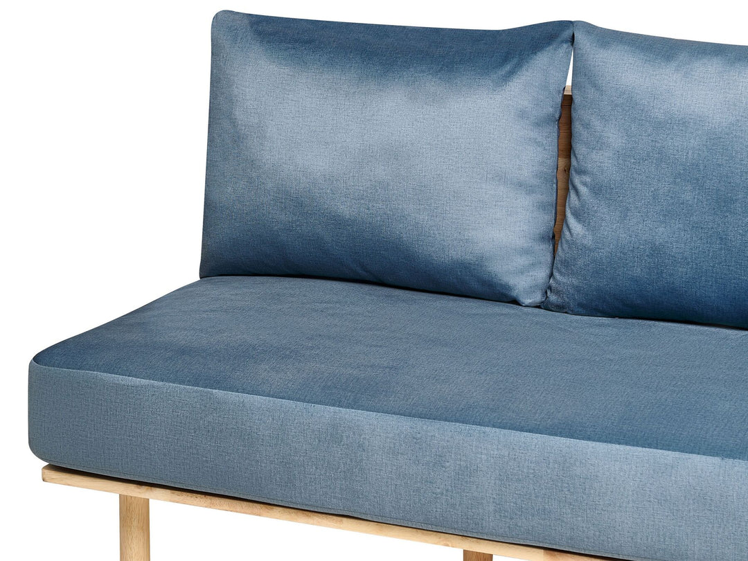 Salo 2 Seater Fabric Sofa with Table Blue