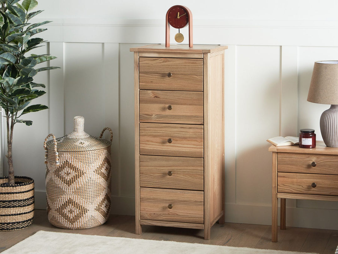 Salton 5 Drawer Chest 50 cm Light Wood