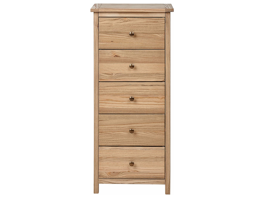 Gia 5 Drawer Chest 50 cm Light Wood