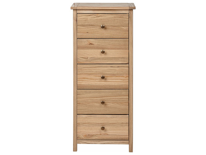 Gia 5 Drawer Chest 50 cm Light Wood