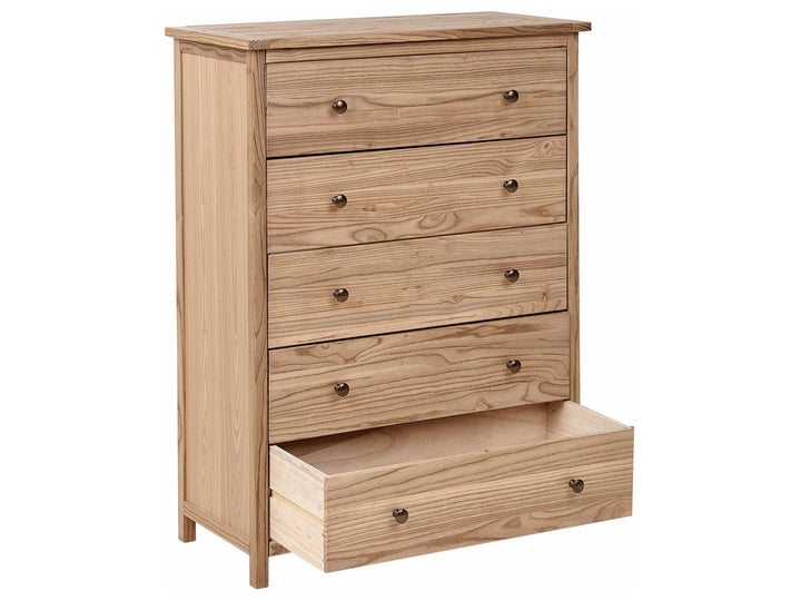 Gia II 5 Drawer Chest 85 cm Light Wood