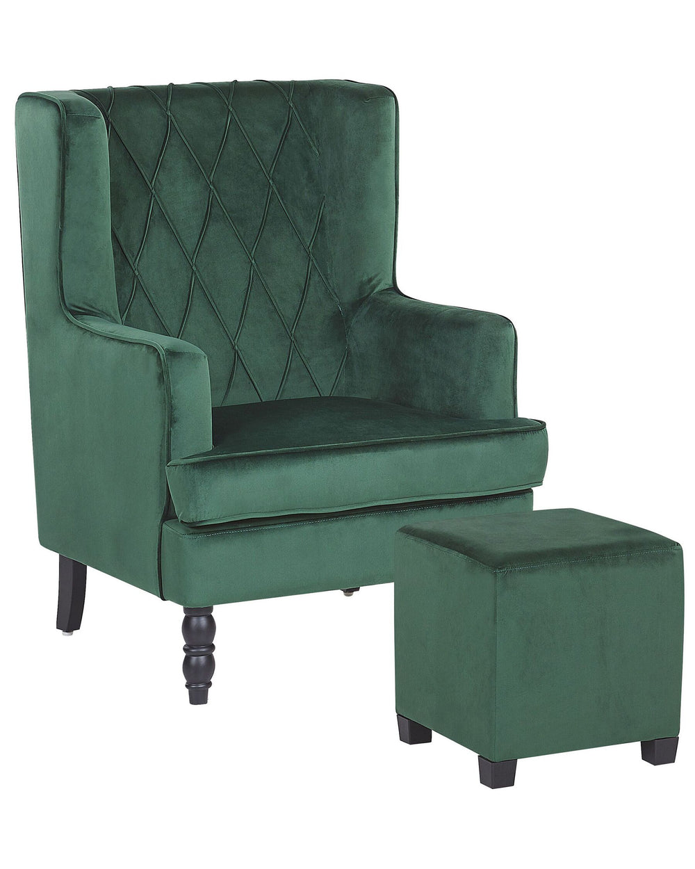 Sandset Armchair Velvet Dark Green