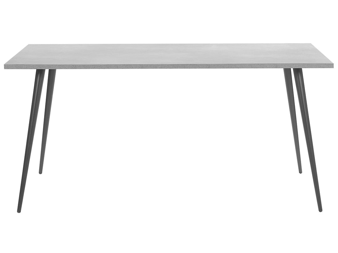 Burton Dining Table 160 x 80 cm Concrete Effect with Black