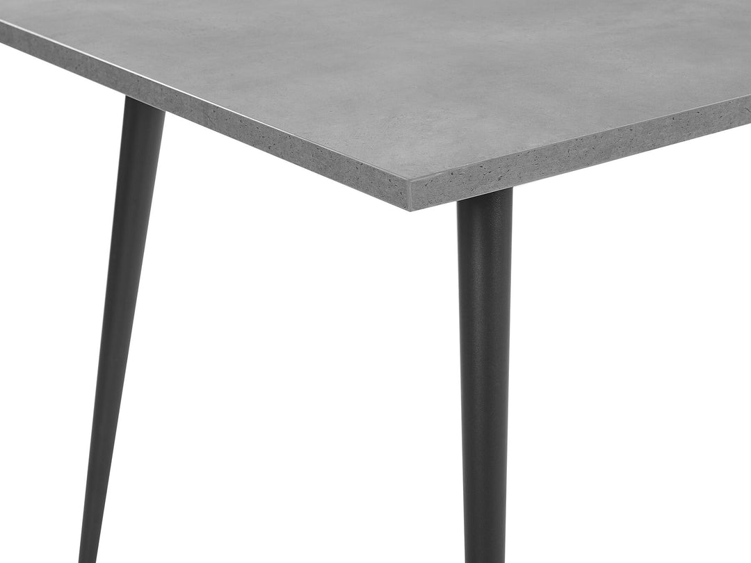 Burton Dining Table 160 x 80 cm Concrete Effect with Black