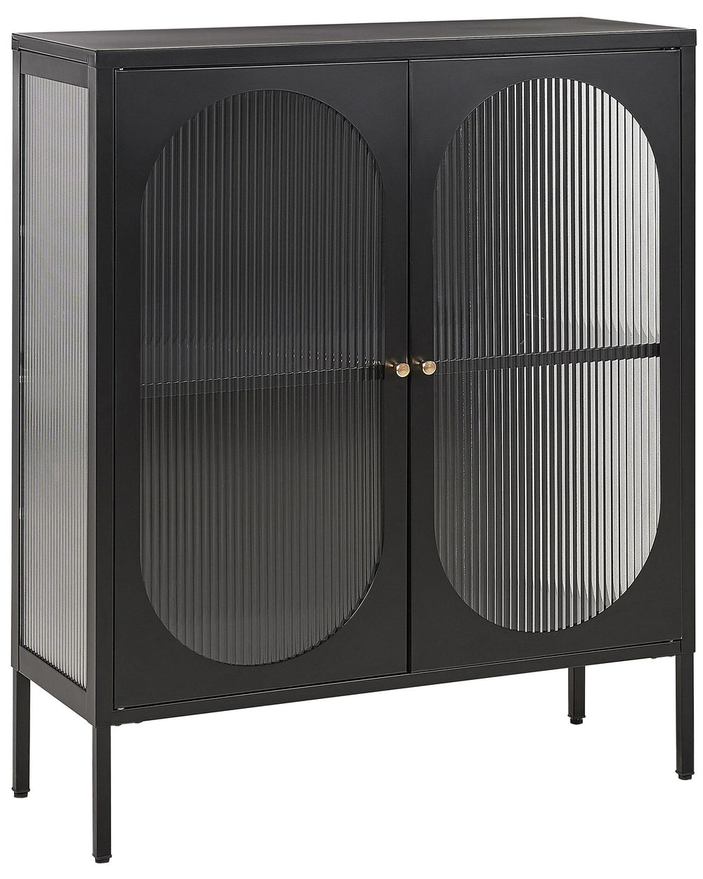 Sarre Steel Display Cabinet Black