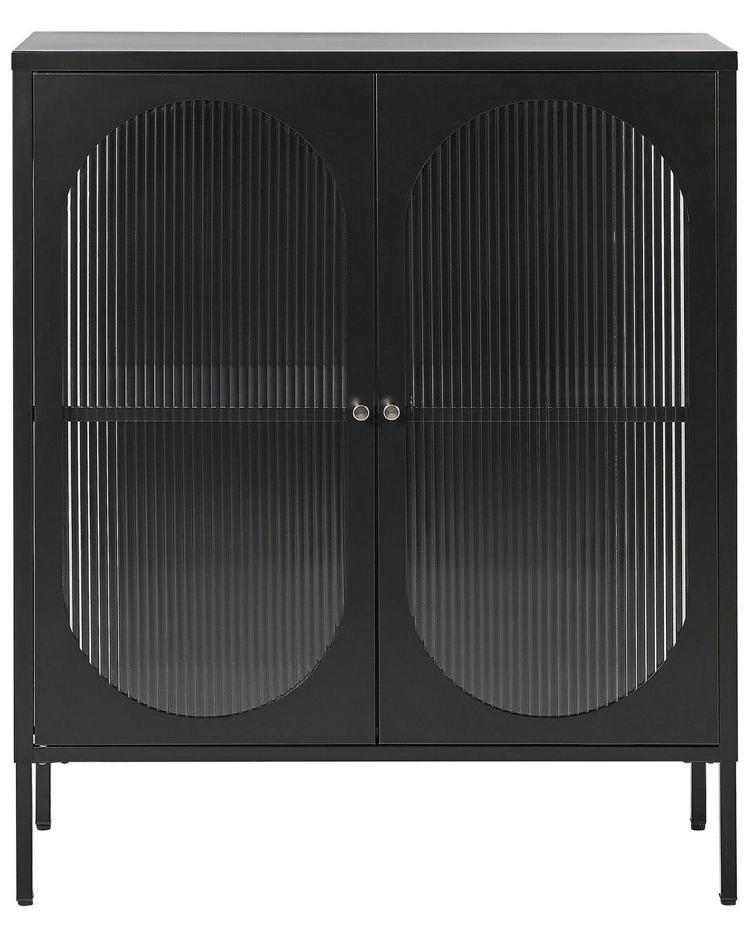 Damyah Steel Display Cabinet Black