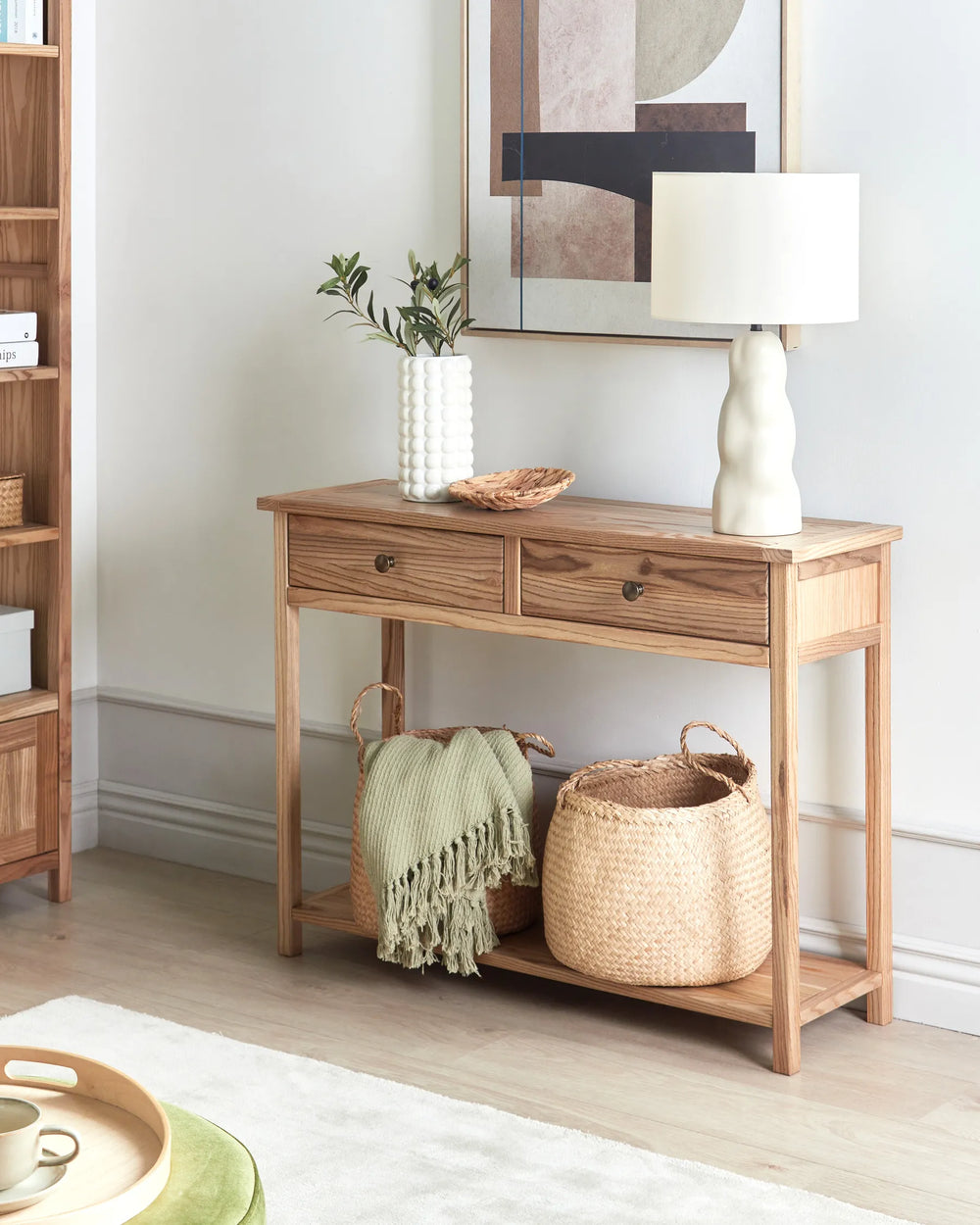 Console Table Sassafras Wood Brown Timeless Design Glencro