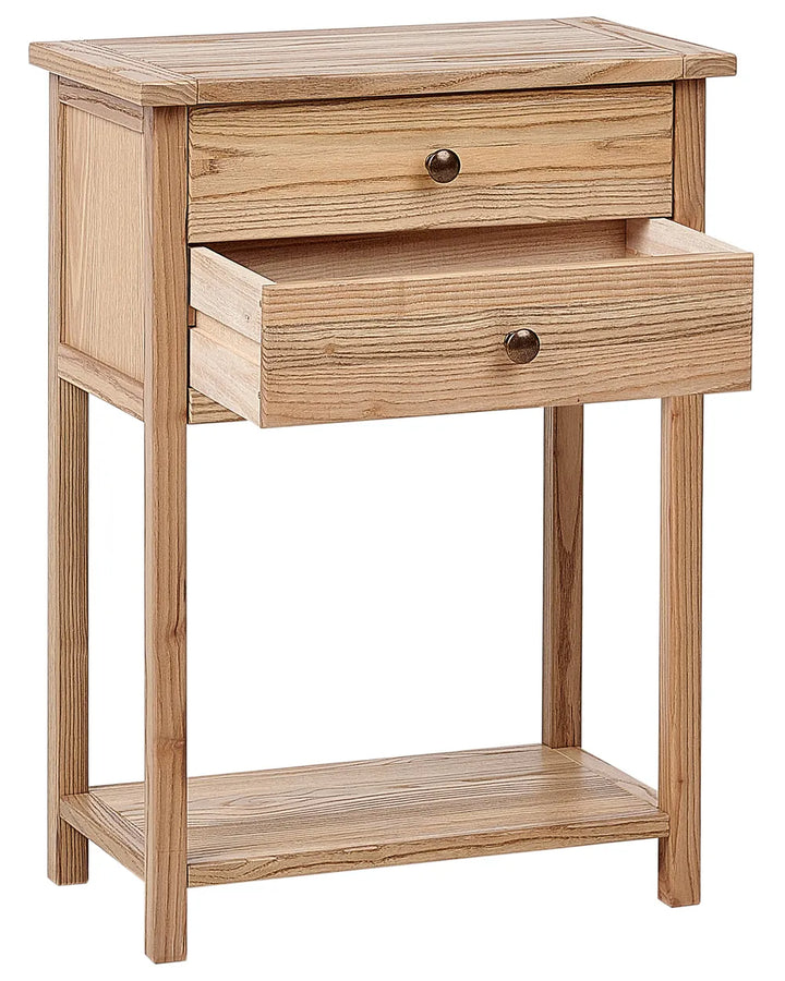 Console Table Sassafras Wood Brown Elegant Design Glencro