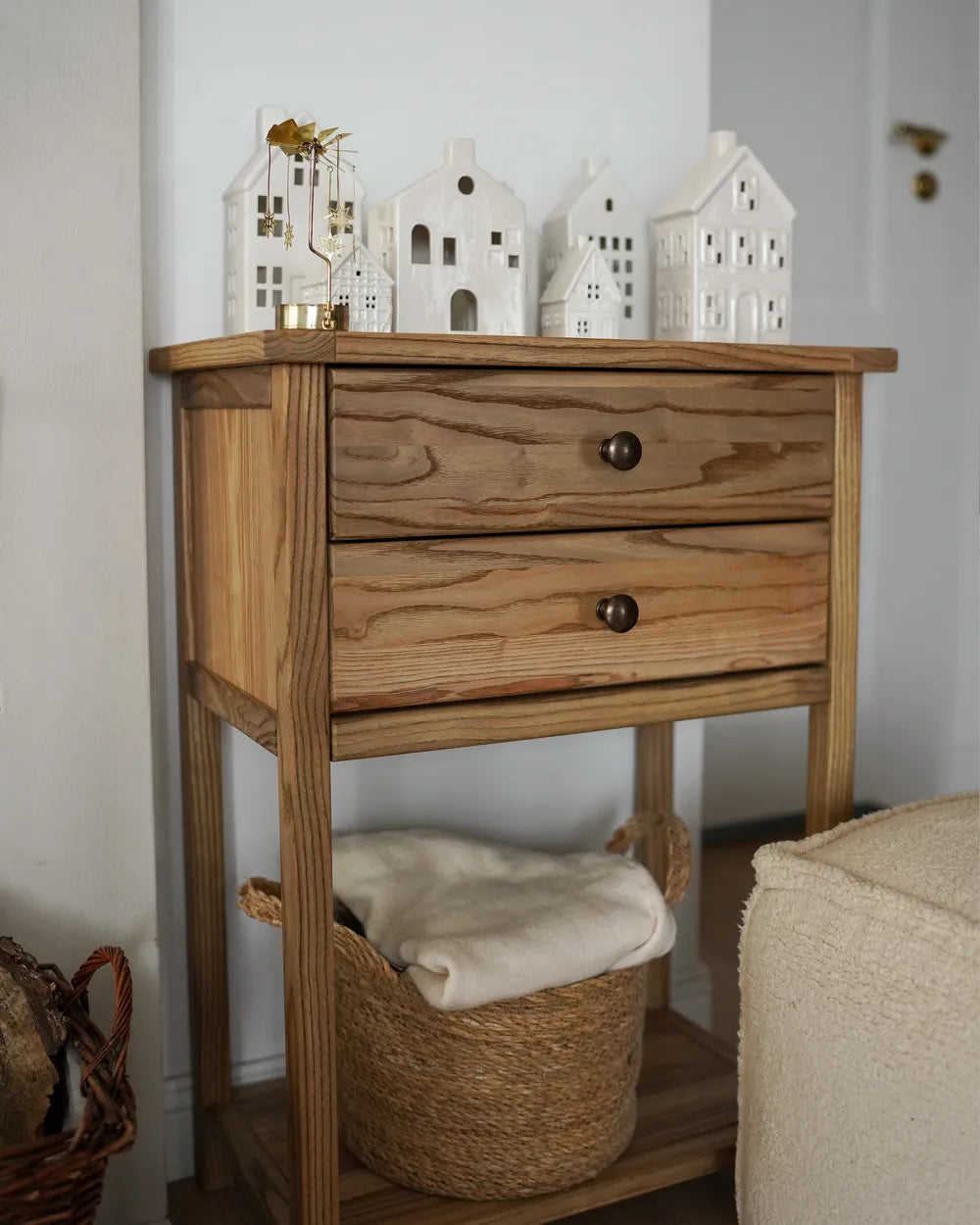 Console Table Sassafras Wood Brown Elegant Design Glencro