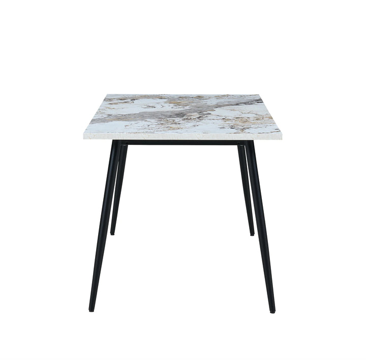 Horizon Mixed Marble Effect Rectangular Dining Table 140cm