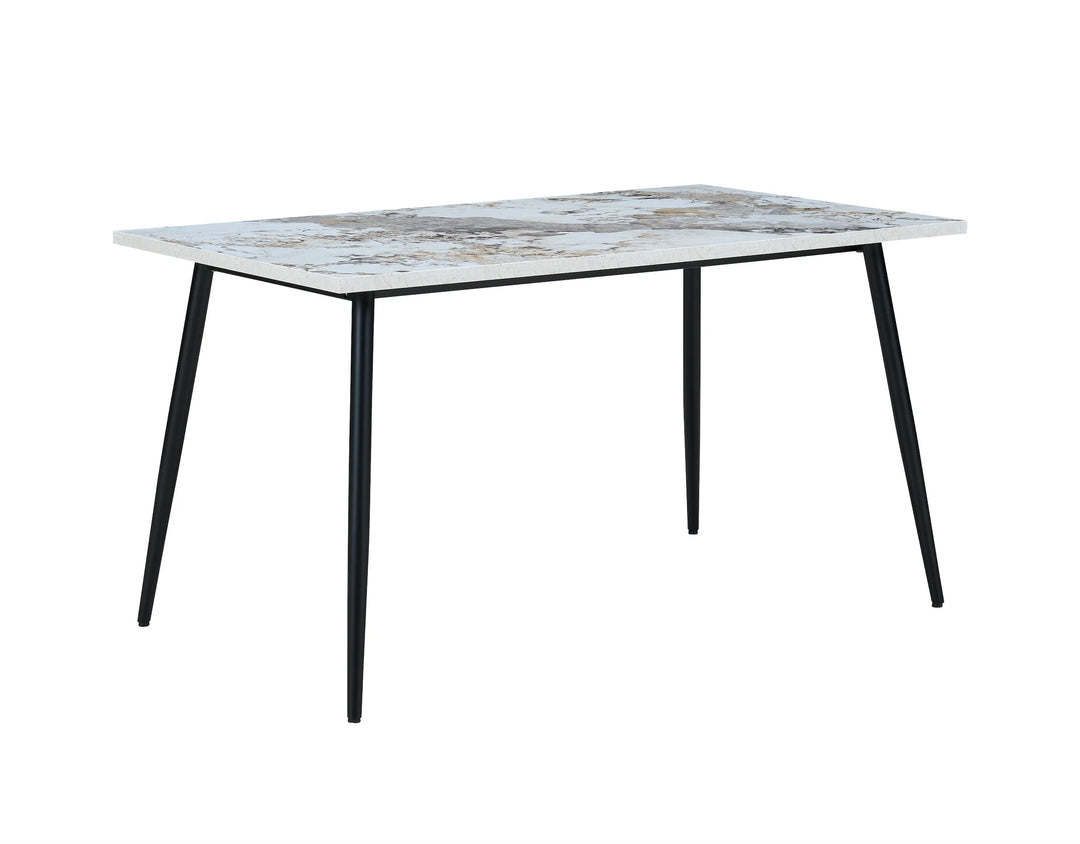 Horizon Mixed Marble Effect Rectangular Dining Table 140cm