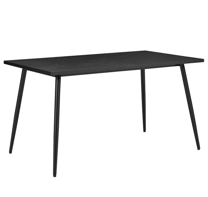 Horizon Black Wood Rectangular Dining Table 140 cm