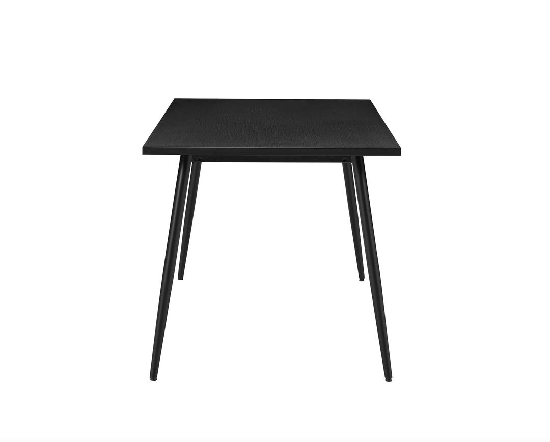 Horizon Black Wood Rectangular Dining Table 140 cm