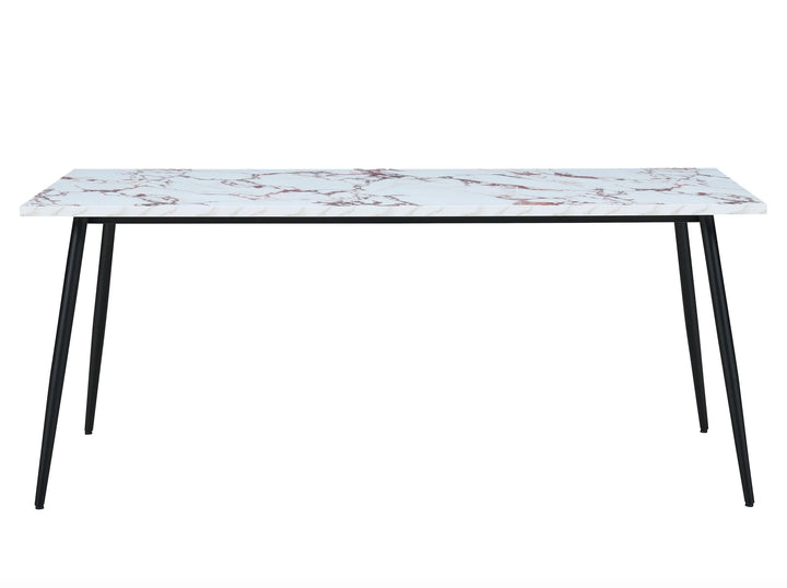 Horizon White Marble Effect Rectangular Dining Table