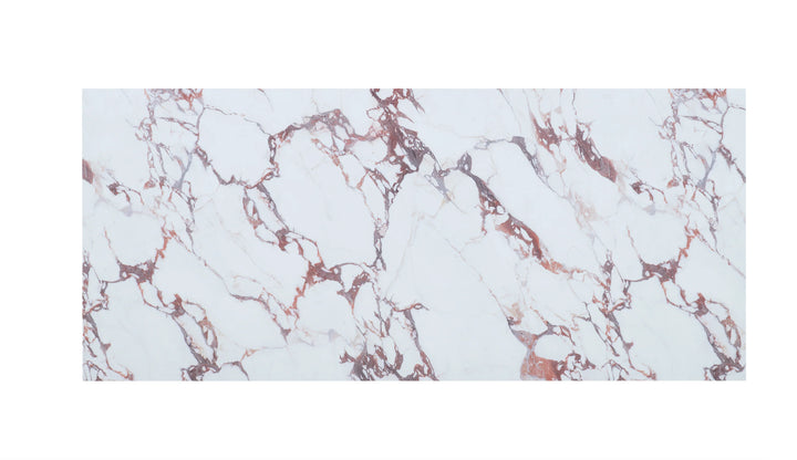 Horizon White Marble Effect Rectangular Dining Table