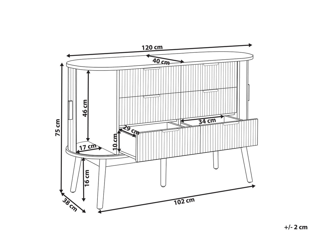 Moncerrad 6 Drawers Chest Light Wood