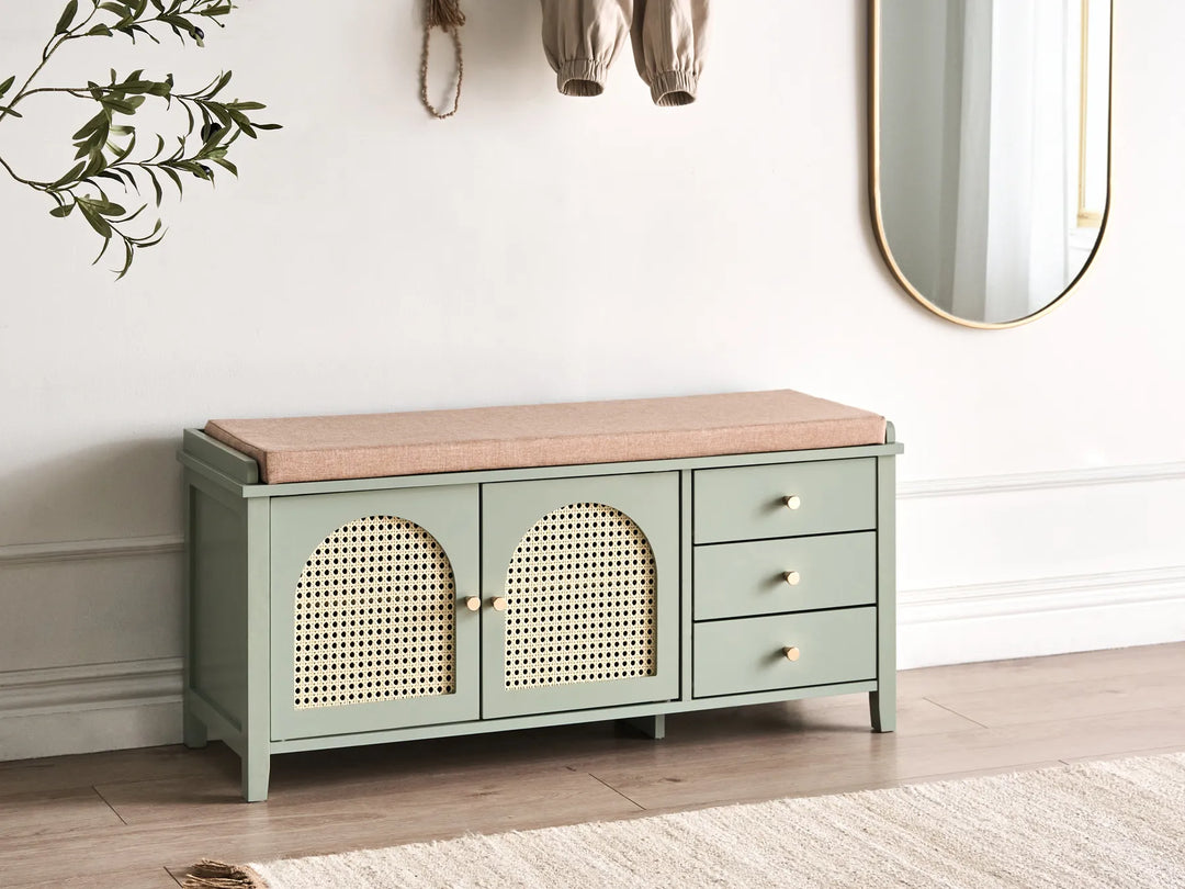 Shoe Storage Bench Sandhurst Mint Green