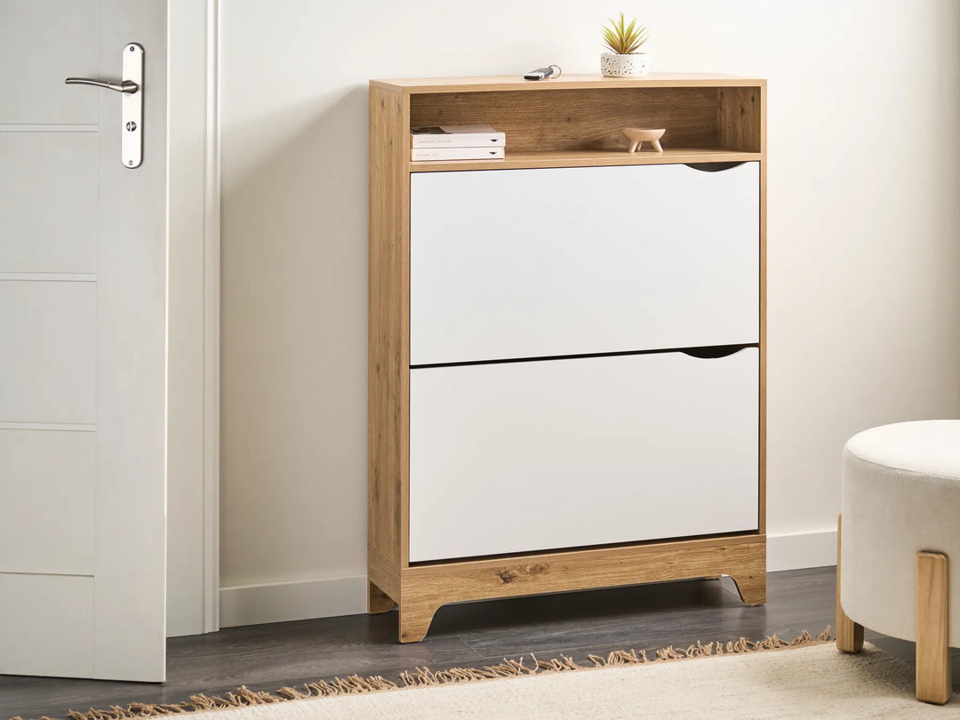 Shoe Storage Cabinet Light Brown Galway