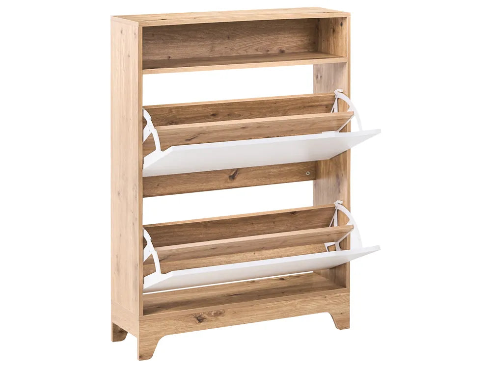 Shoe Storage Cabinet Light Brown Galway