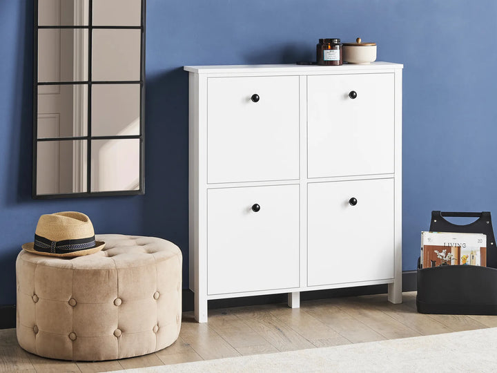 Shoe Storage Cabinet White Kensington