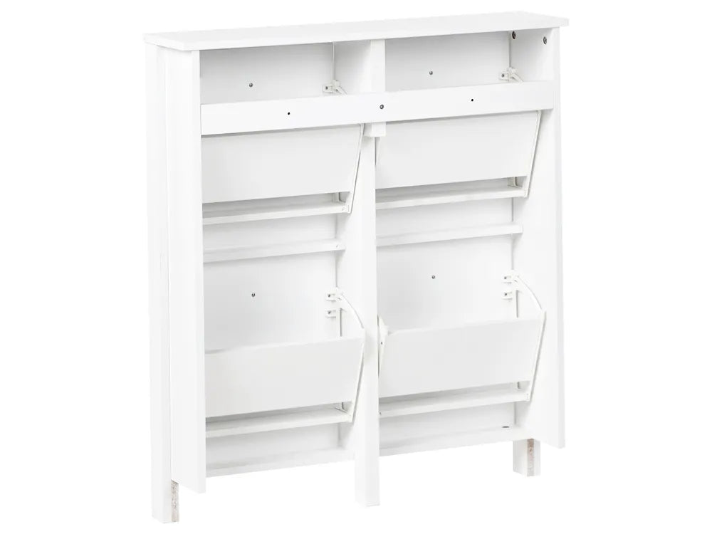 Shoe Storage Cabinet White Kensington