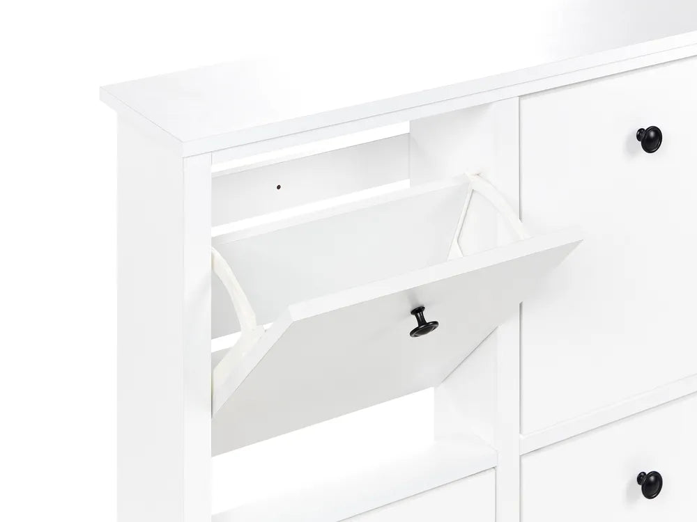 Shoe Storage Cabinet White Kensington