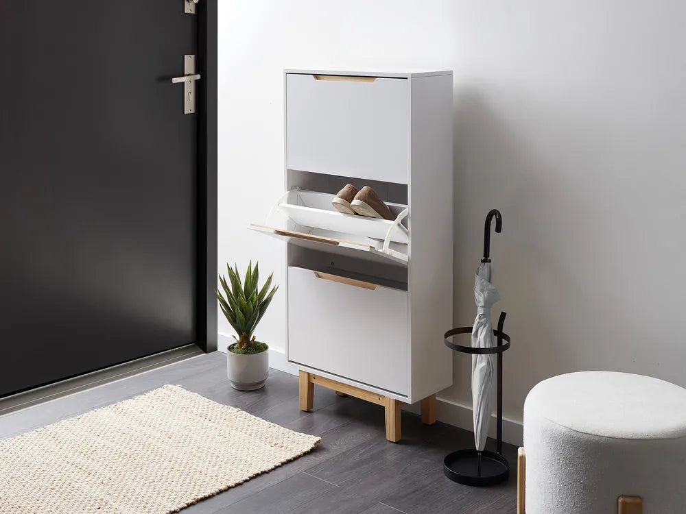 Shoe Storage Cabinet White Langley