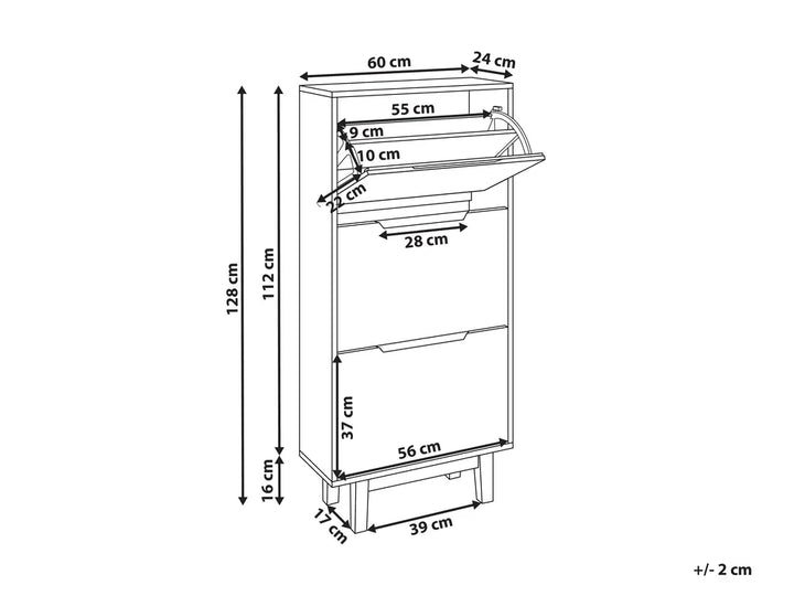 Shoe Storage Cabinet White Langley