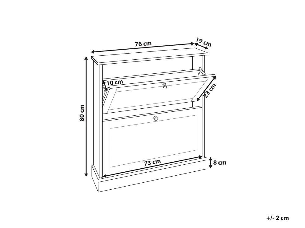 Shoe Storage Cabinet White Lexton