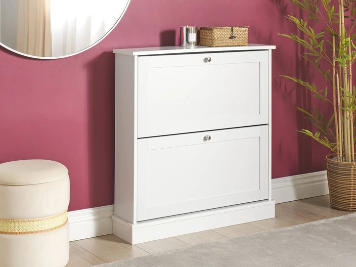 Shoe Storage Cabinet White Lexton